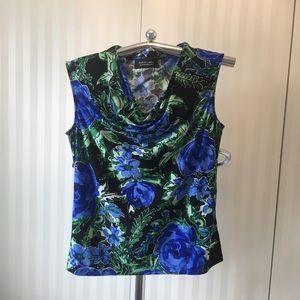 Black Label by Evan-Picone green blue tank Size M